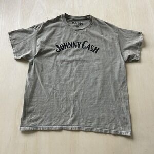 Johnny Cash Ring Of Fire Shirt Mens XL Gray Nashville Tennessee Tee T-Shirt